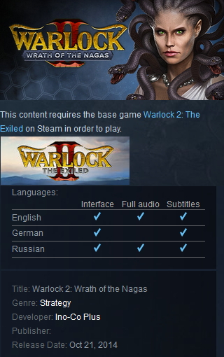 Warlock 2: Wrath of the Nagas Steam - Click Image to Close